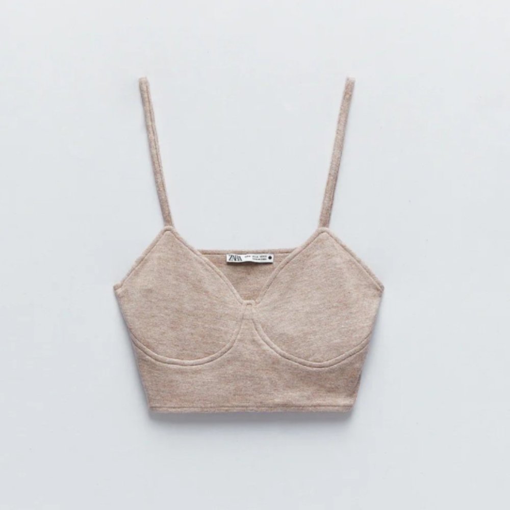Camel Bralette and Cardigan